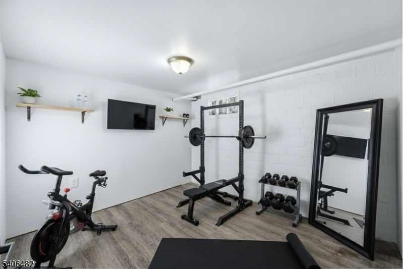 Fitness Equipment, Interior, Wood Texture Flooring