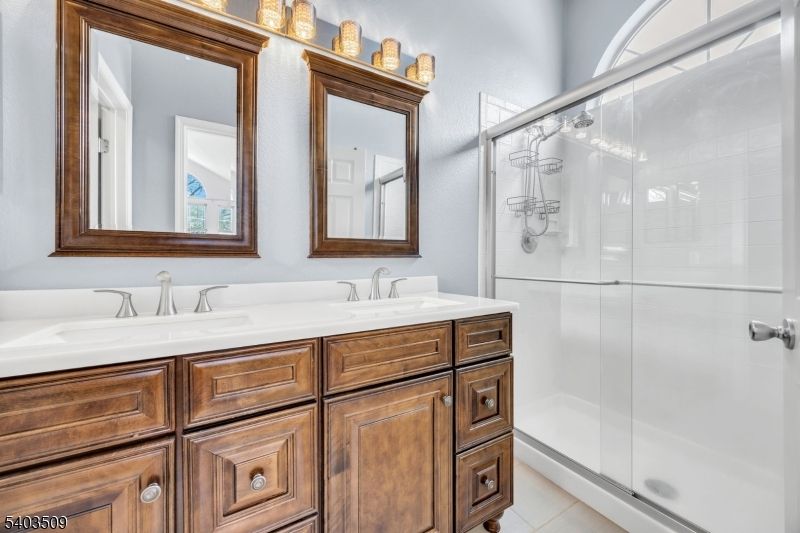 Bathroom, Dual Sink Vanities, Glass Shower, Interior