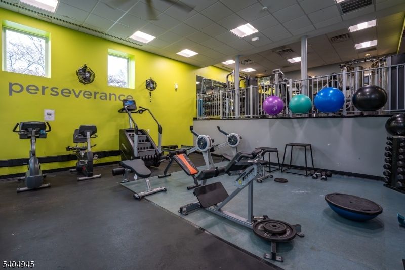 Fitness Equipment, Gym, Interior, Recessed Lighting