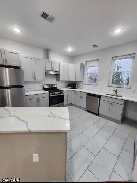 Interior, Kitchen, Recessed Lighting, Stainless Steel Appliances