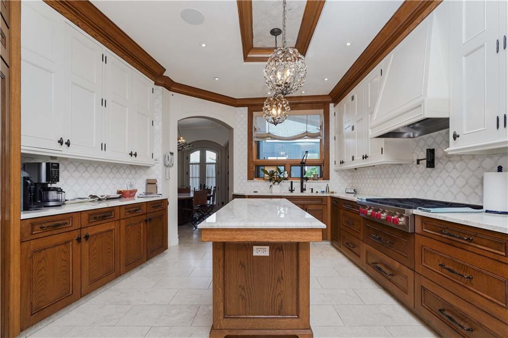 Interior, Kitchen, Pendant Lights, Recessed Lighting, Stainless Steel Appliances, Wooden Beams