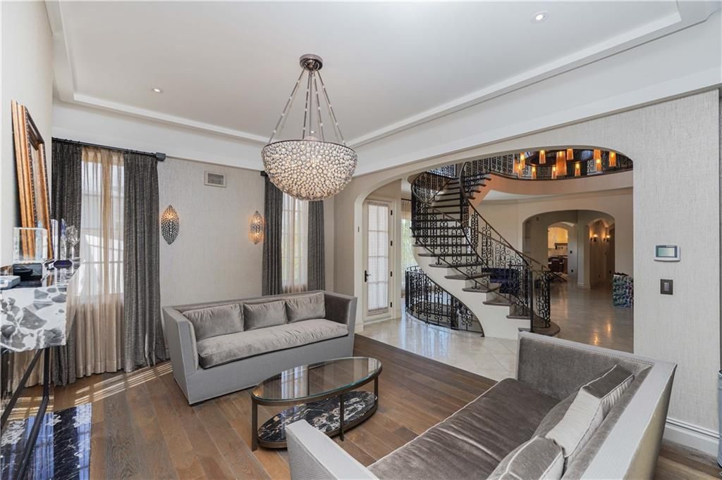 Chandelier, Interior, Living room, Recessed Lighting, Wood Texture Flooring