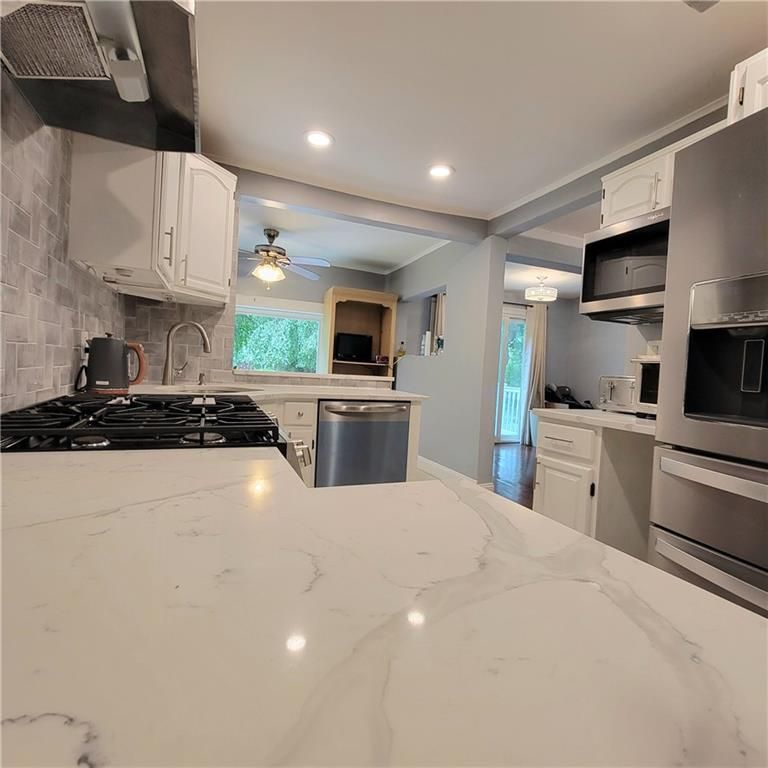 Interior, Kitchen, Recessed Lighting, Stainless Steel Appliances