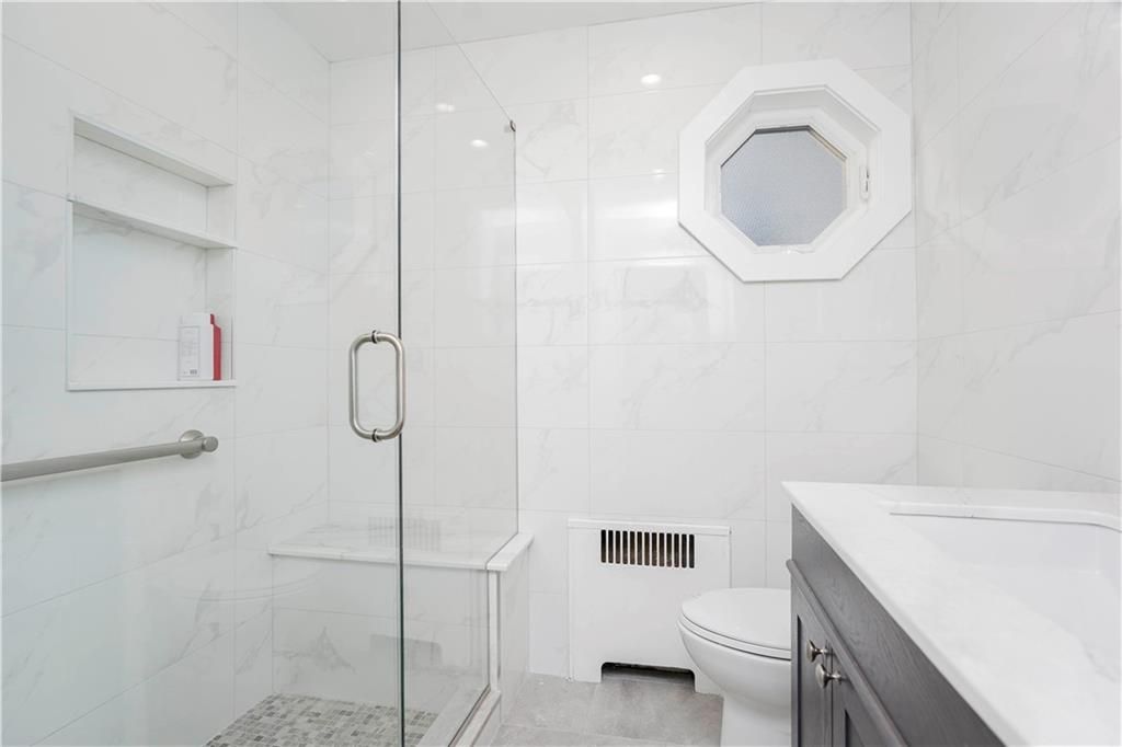 Bathroom, Glass Shower, Interior, Marble Walls