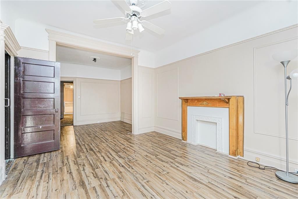Empty room, Fireplace, Interior, Wood Texture Flooring