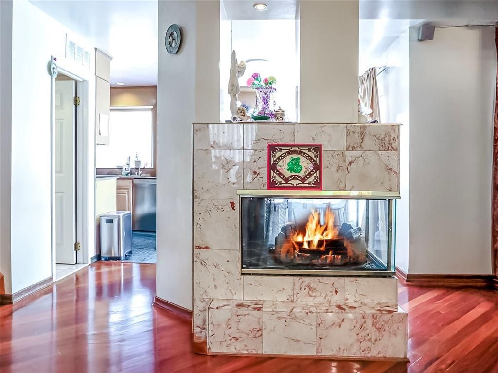 Fireplace, Interior, Wood Texture Flooring