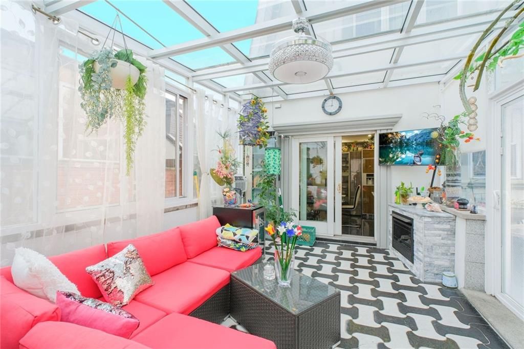 Fireplace, Glass Ceilings, Interior, Living room, Sun Room