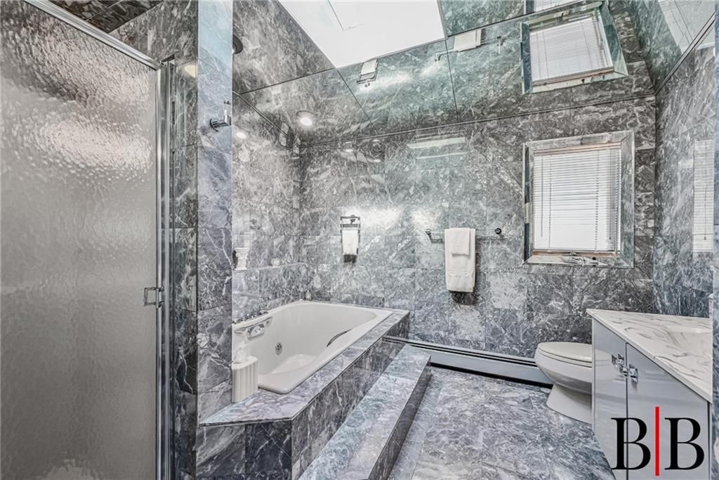 Bathroom, Glass Shower, Interior, Marble, Marble Walls