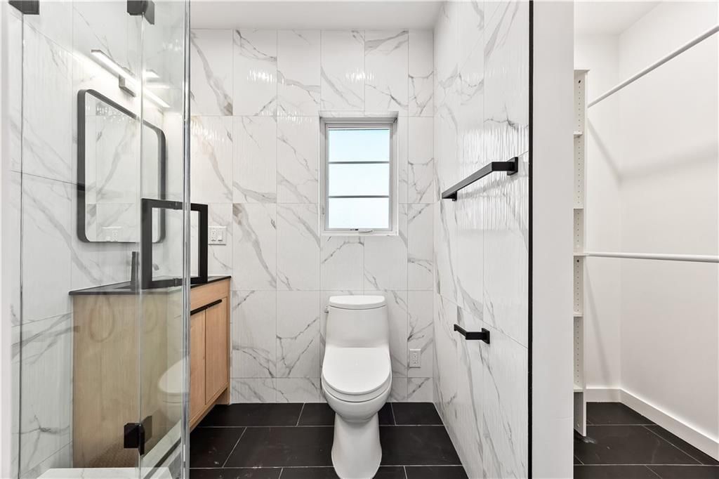 Bathroom, Glass Shower, Interior, Marble Walls