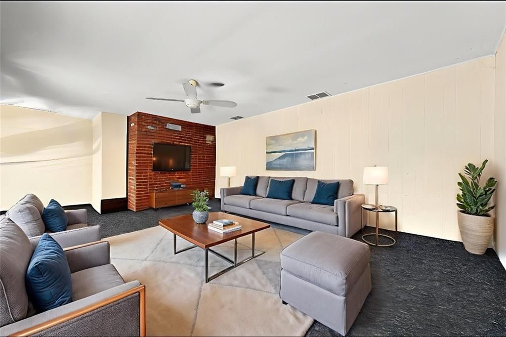 Interior, Living room, Stone Walls