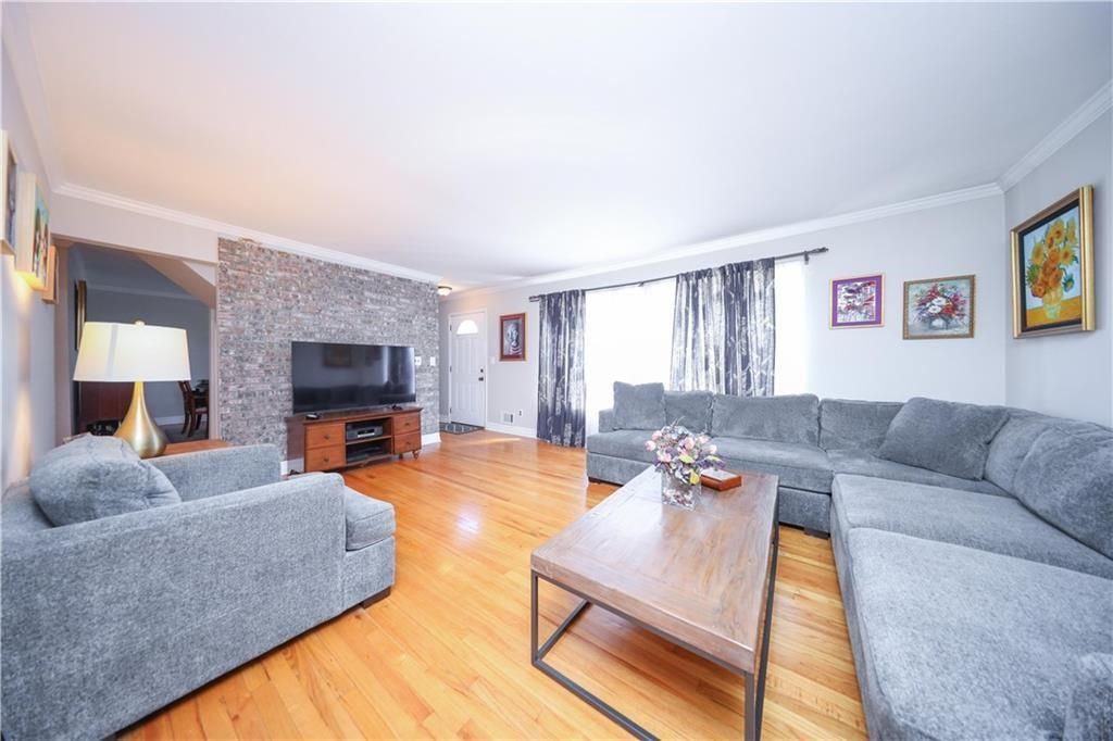 Interior, Living room, Stone Walls, Wood Texture Flooring