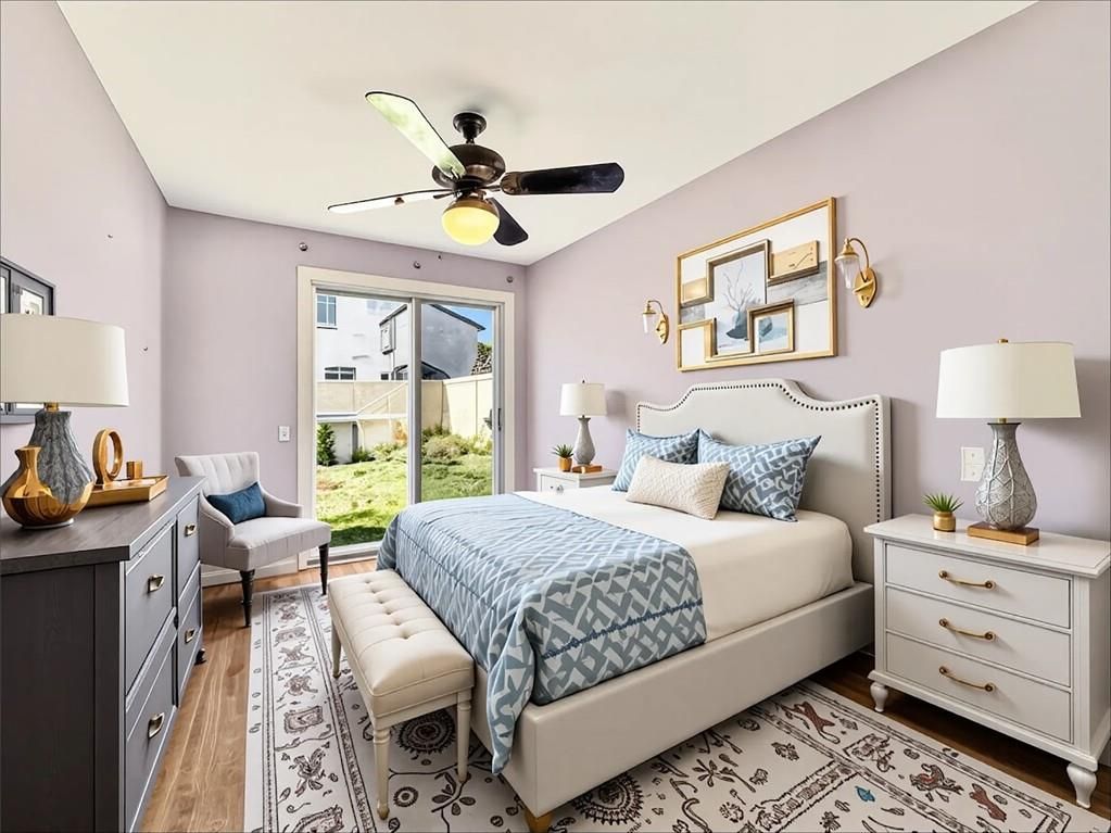 Bedroom, Interior, Wood Texture Flooring