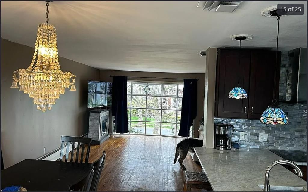 Chandelier, Interior, Pendant Lights, Wood Texture Flooring