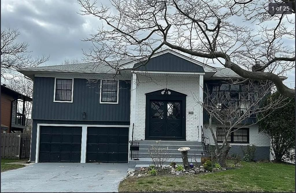 Attached, Exterior, Facade, Raised Ranch