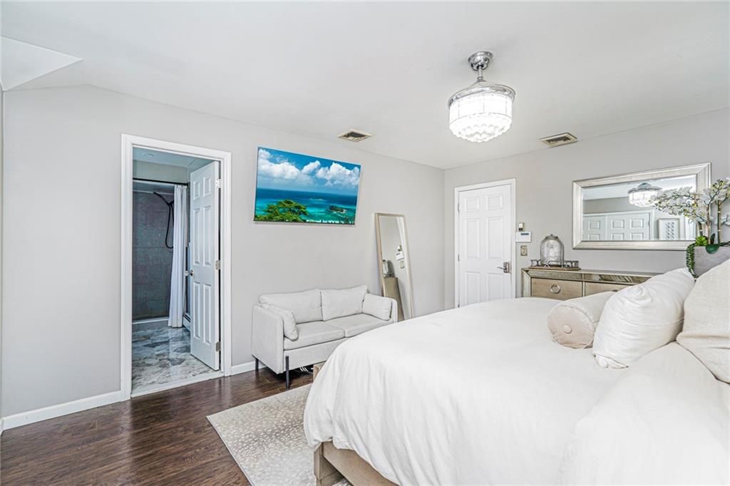 Bedroom, Chandelier, Interior, Marble, Wood Texture Flooring