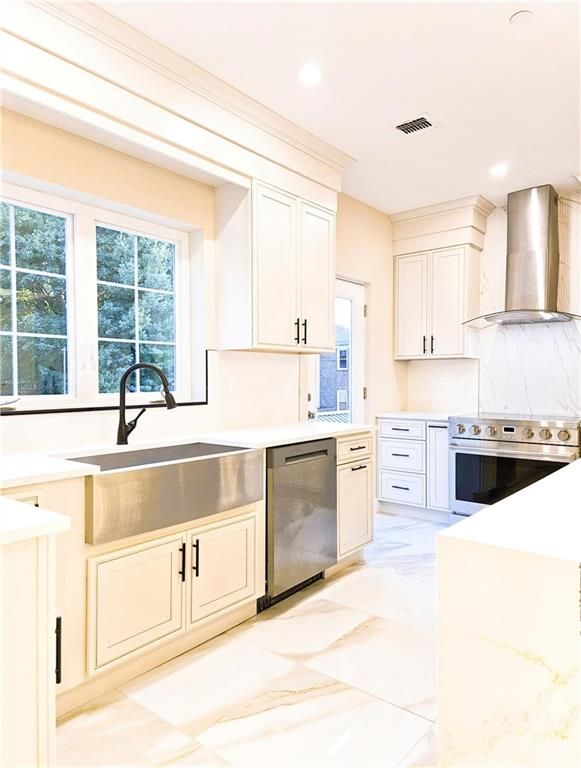 Interior, Kitchen, Recessed Lighting, Stainless Steel Appliances