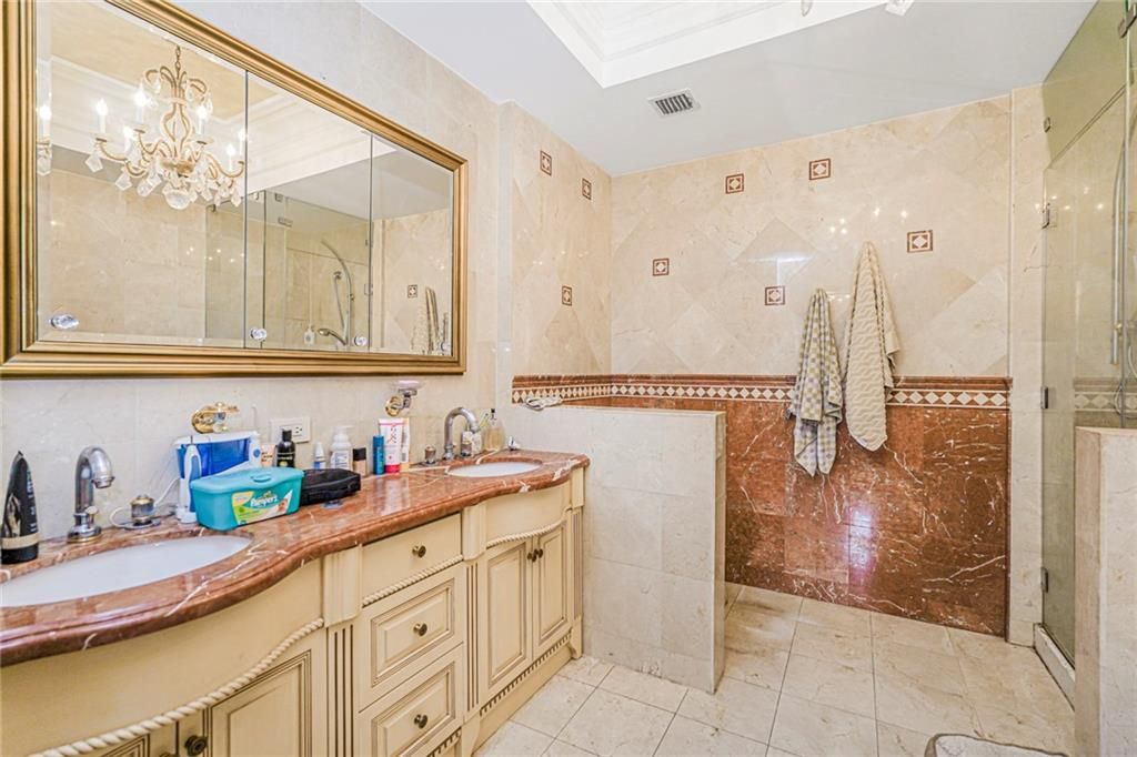 Bathroom, Dual Sink Vanities, Glass Shower, Interior