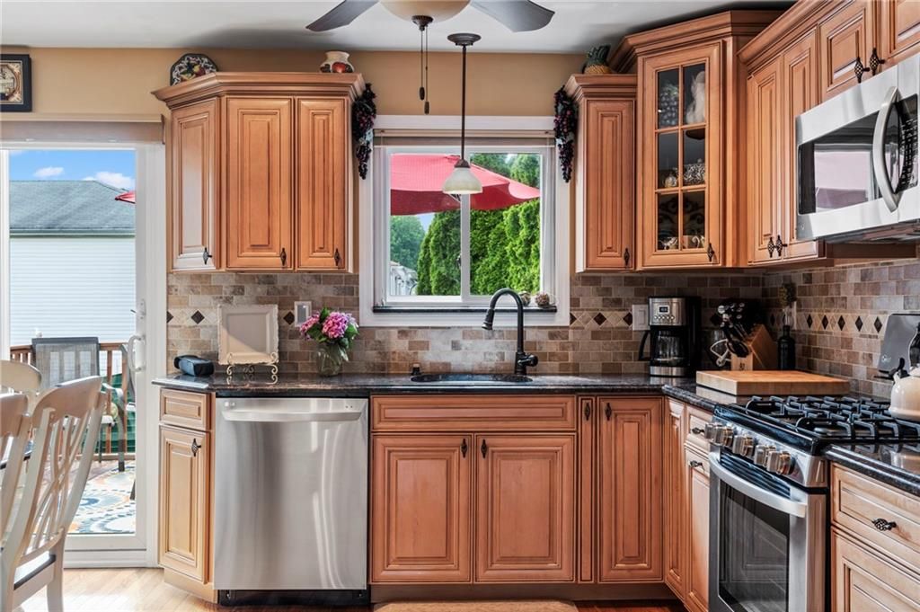 Interior, Kitchen, Pendant Lights, Stainless Steel Appliances, Wood Texture Flooring