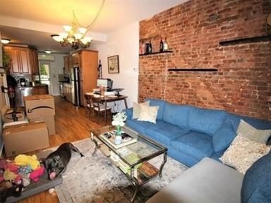 Chandelier, Interior, Kitchen, Living room, Stone Walls, Wood Texture Flooring