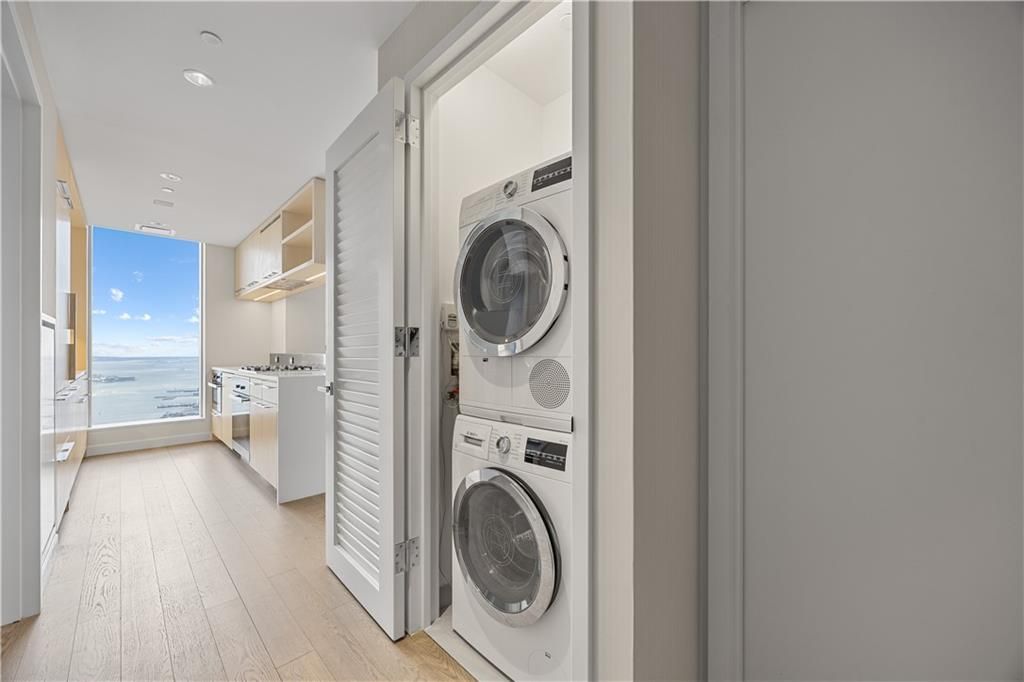 Interior, Recessed Lighting, Utility Closets, Washer, Water, Wood Texture Flooring