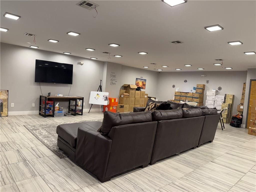 Interior, Living room, Recessed Lighting