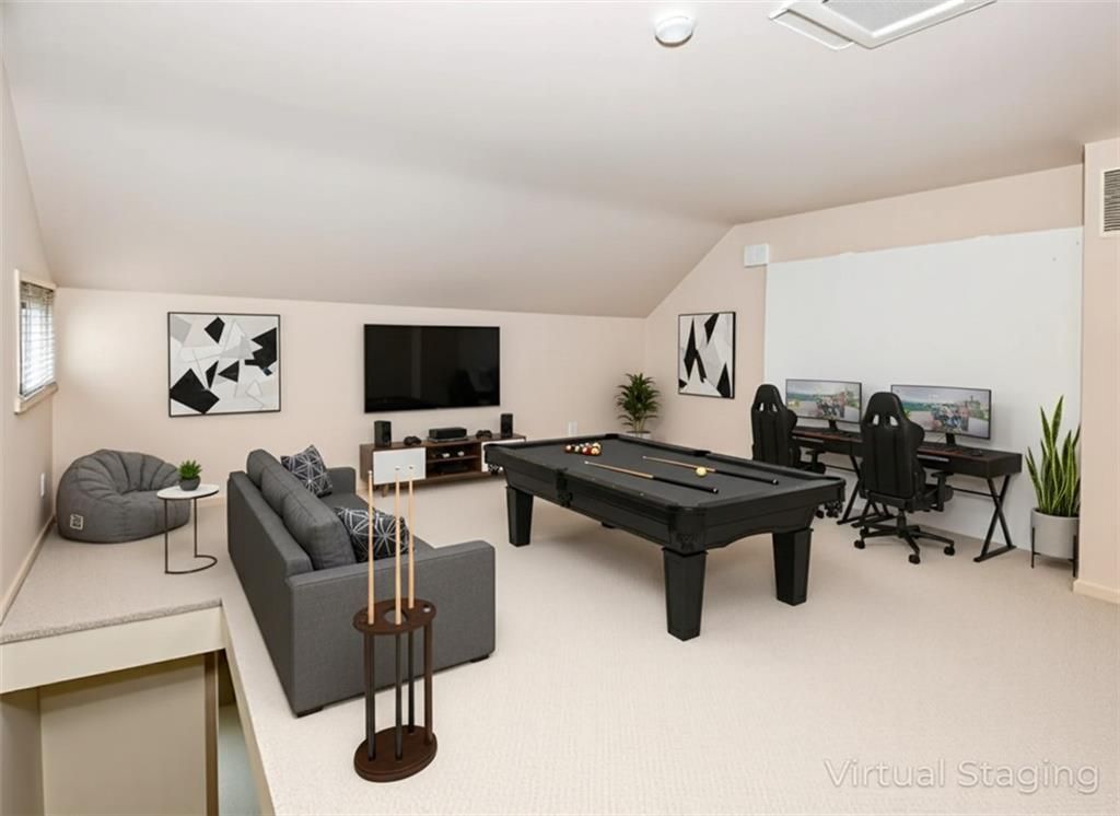 Billiard Table, Game Room, Home Office, Interior