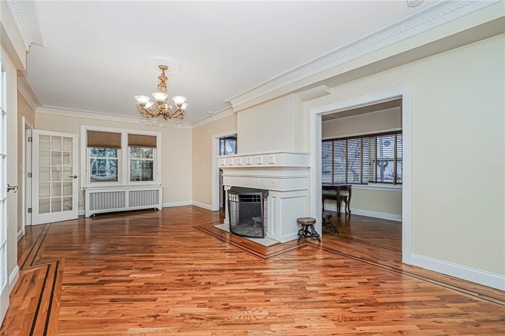 Chandelier, Fireplace, Interior, Wood Texture Flooring