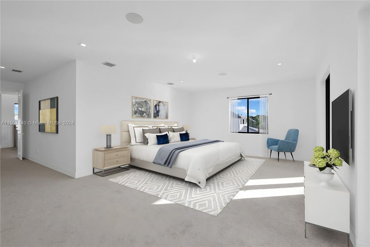 Bedroom, Interior, Recessed Lighting