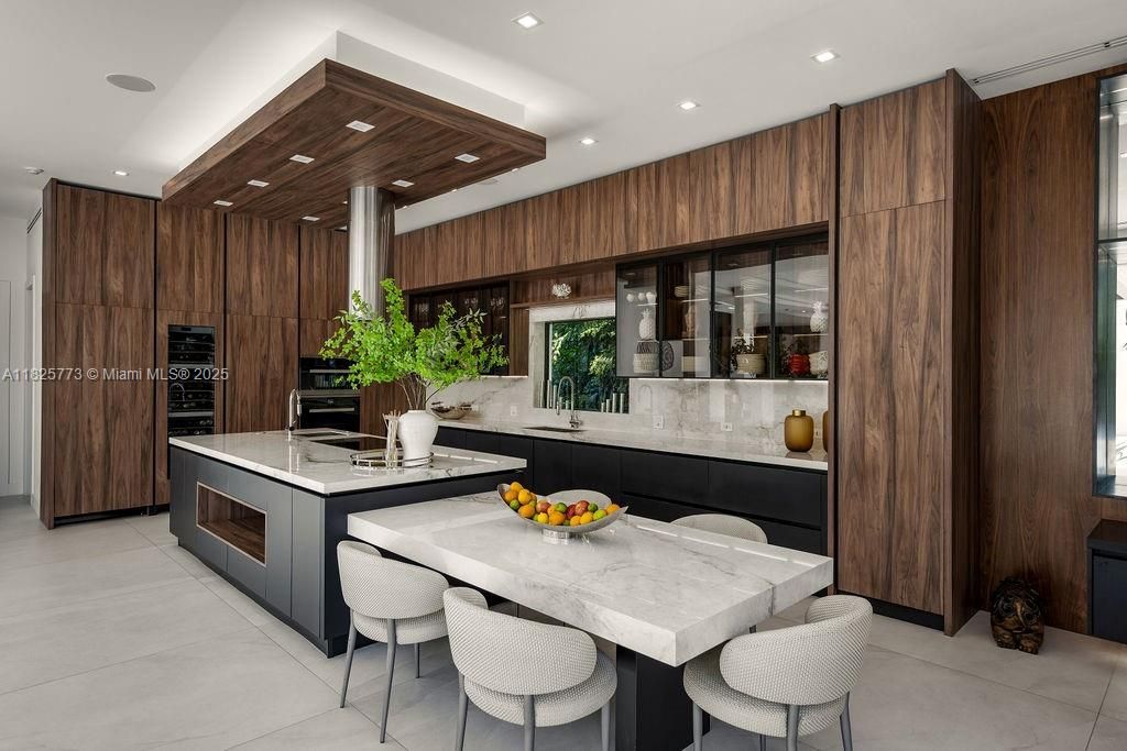 Interior, Kitchen, Recessed Lighting, Stainless Steel Appliances, Wooden Ceilings