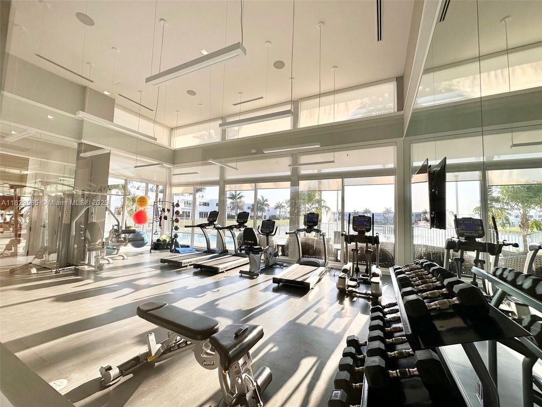Fitness Equipment, Gym, Interior, Pendant Lights