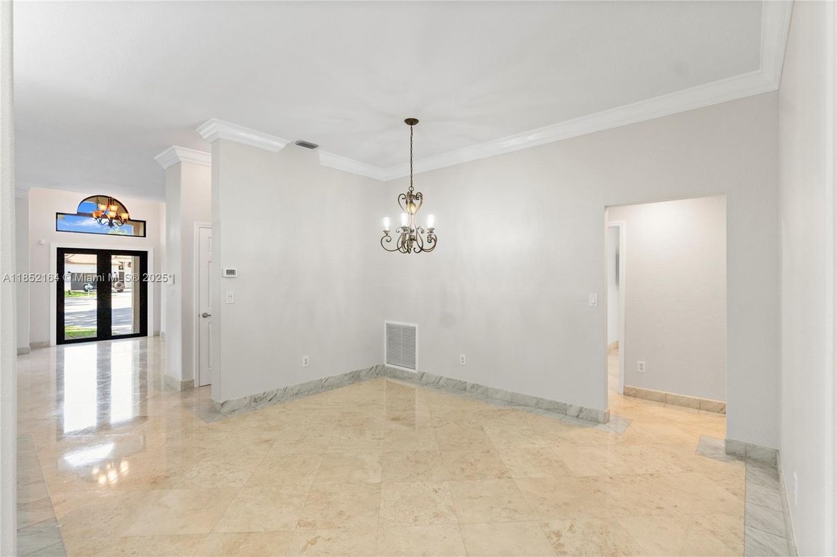 Chandelier, Empty room, Interior