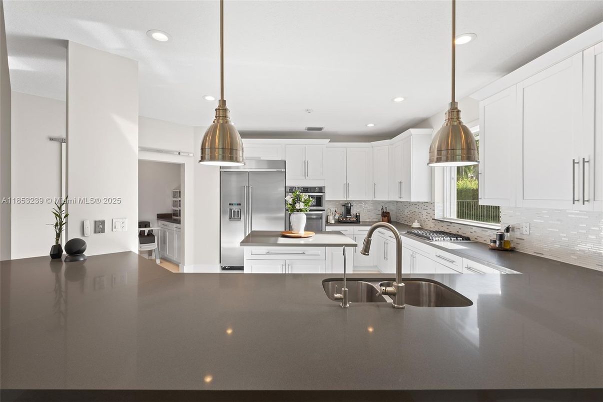 Interior, Kitchen, Pendant Lights, Recessed Lighting, Stainless Steel Appliances