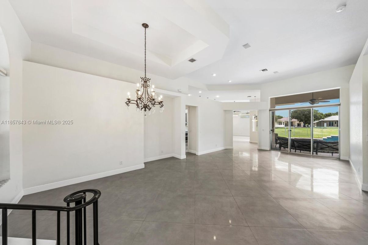 Chandelier, Empty room, Interior, Recessed Lighting