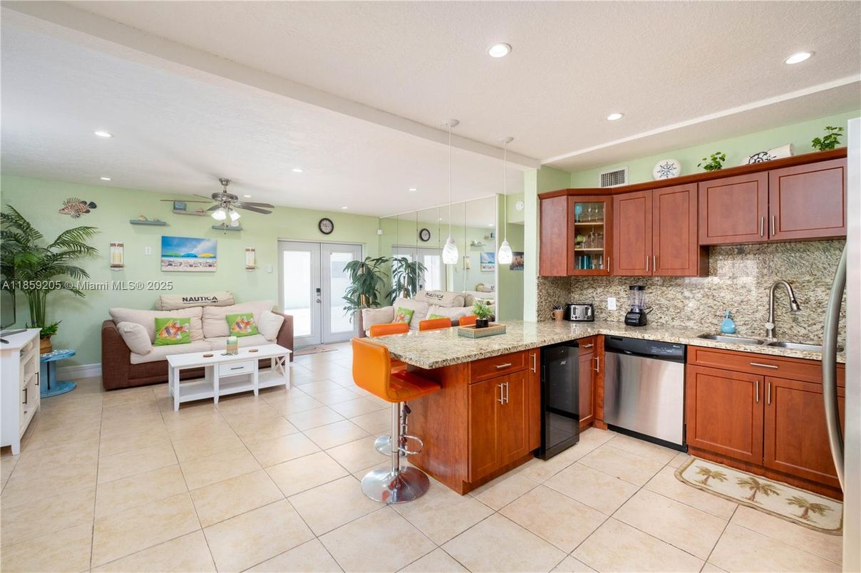 Interior, Kitchen, Living room, Recessed Lighting