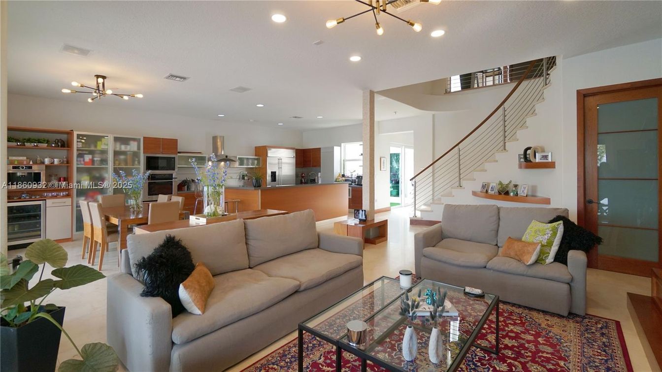 Dining room, Interior, Kitchen, Living room, Pendant Lights, Recessed Lighting