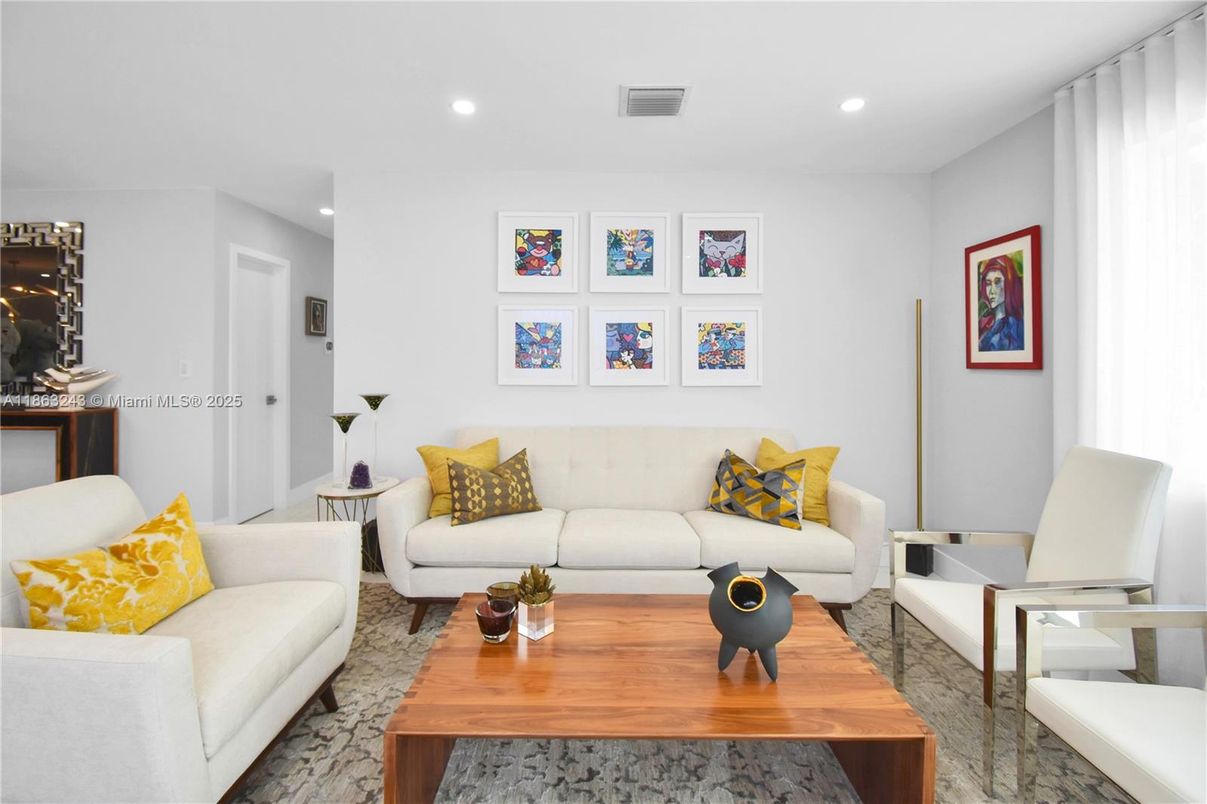 Interior, Living room, Recessed Lighting