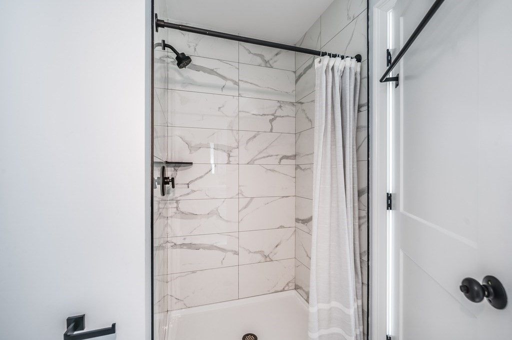Bathroom, Glass Shower, Interior, Marble Walls