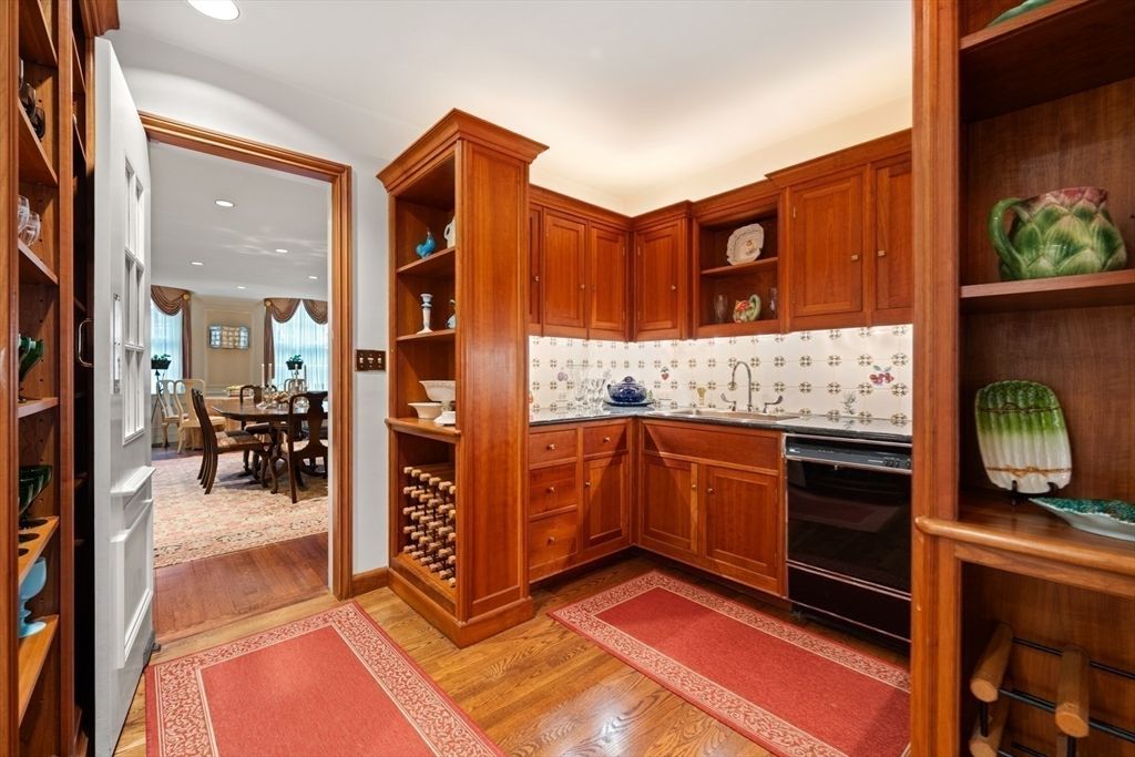 Dining room, Interior, Kitchen, Recessed Lighting, Wood Texture Flooring