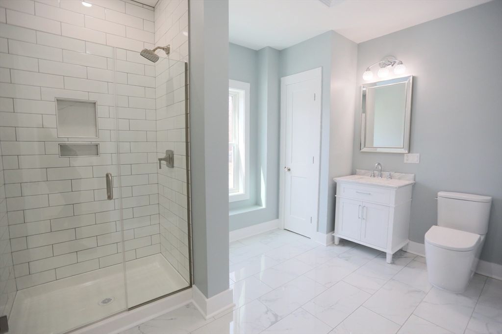 Bathroom, Glass Shower, Interior, Marble