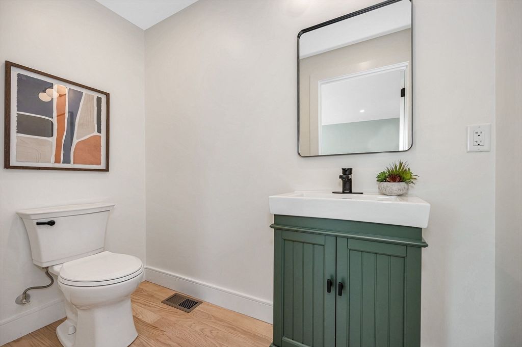 Bathroom, Interior, Recessed Lighting, Wood Texture Flooring