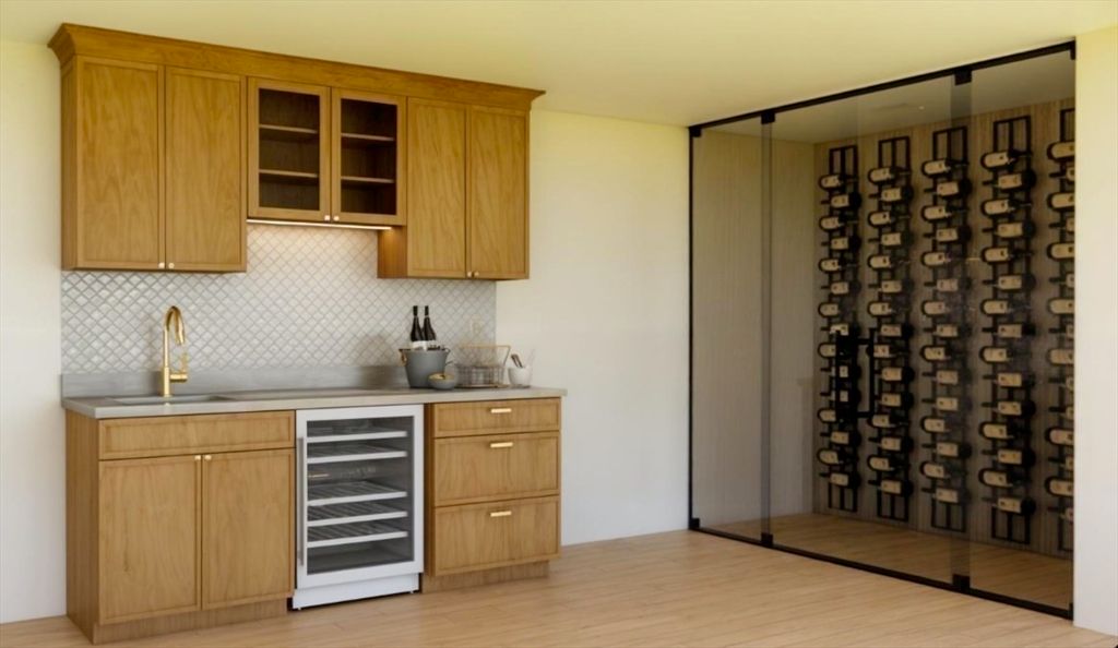 Interior, Kitchen, Wine Storage, Wood Texture Flooring