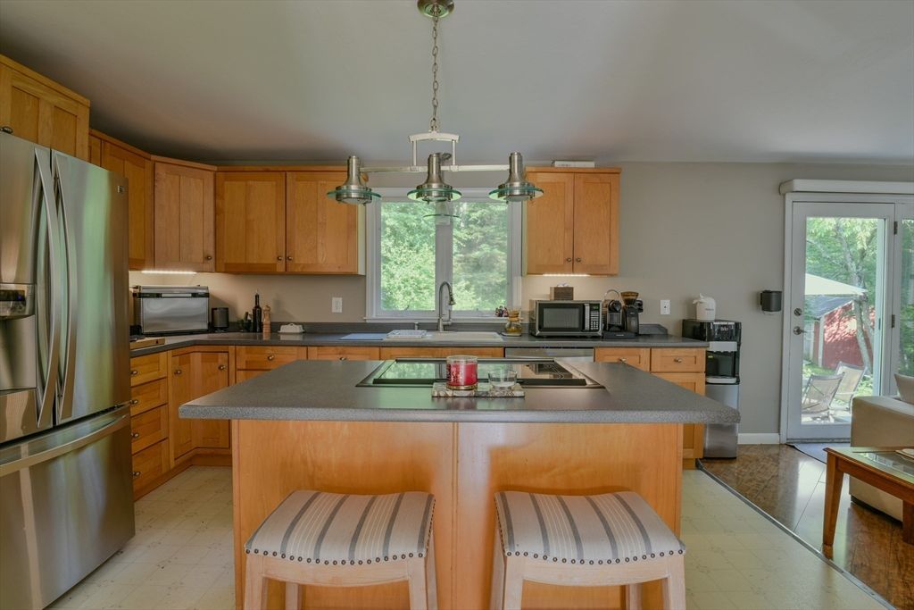 Interior, Kitchen, Pendant Lights, Stainless Steel Appliances, Wood Texture Flooring