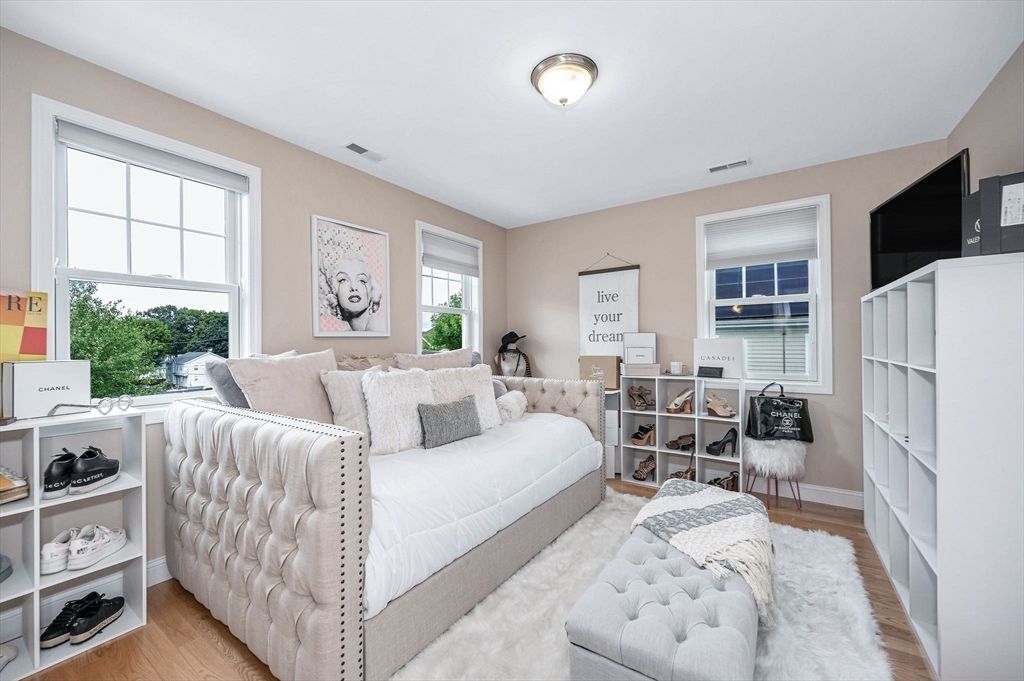 Bedroom, Interior, Wood Texture Flooring