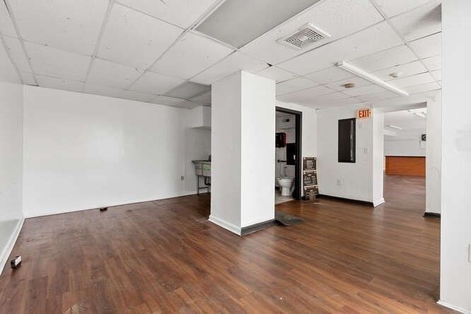 Bathroom, Empty room, Interior, Wood Texture Flooring