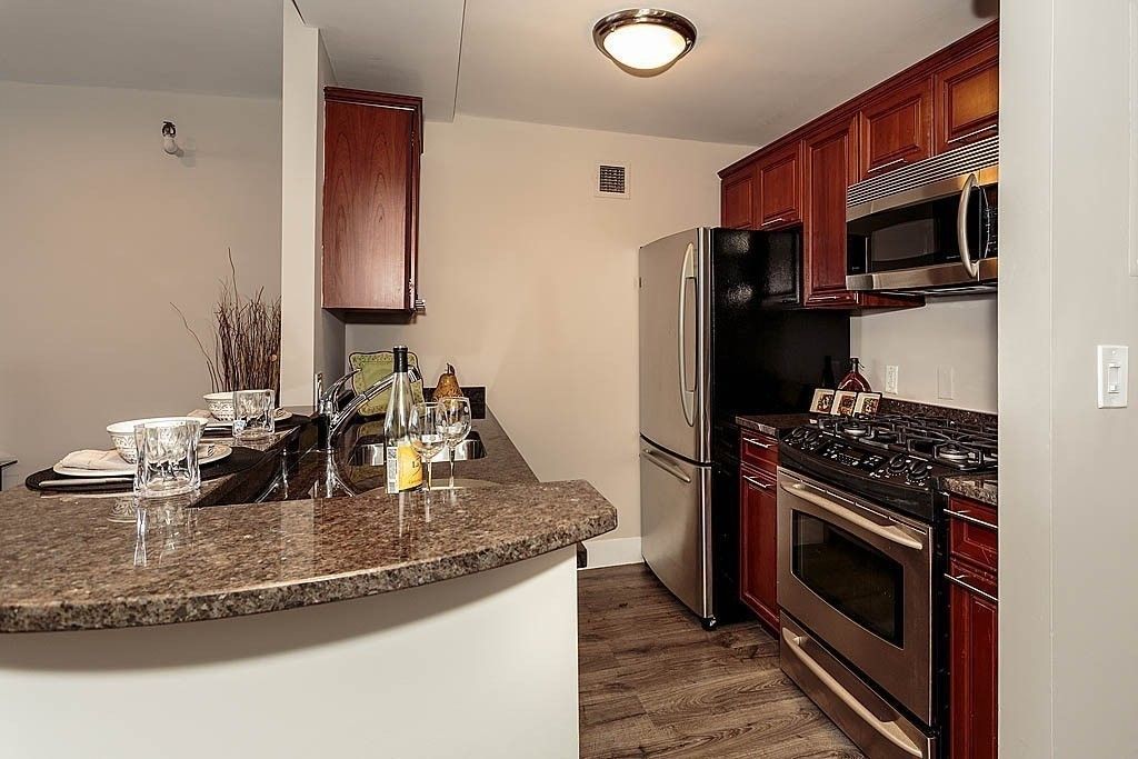 Interior, Kitchen, Wood Texture Flooring