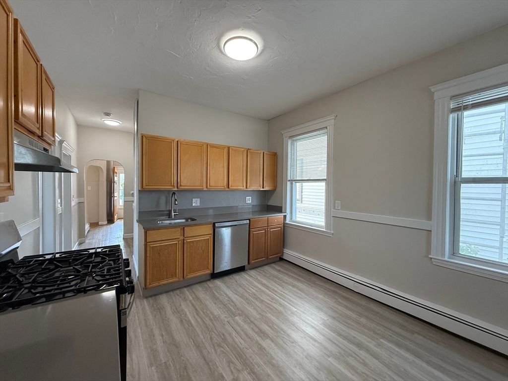 Interior, Kitchen, Wood Texture Flooring