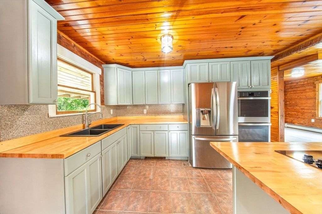 Interior, Kitchen, Stainless Steel Appliances, Wooden Ceilings