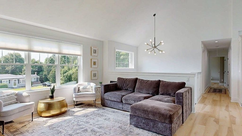 Interior, Living room, Pendant Lights, Wood Texture Flooring