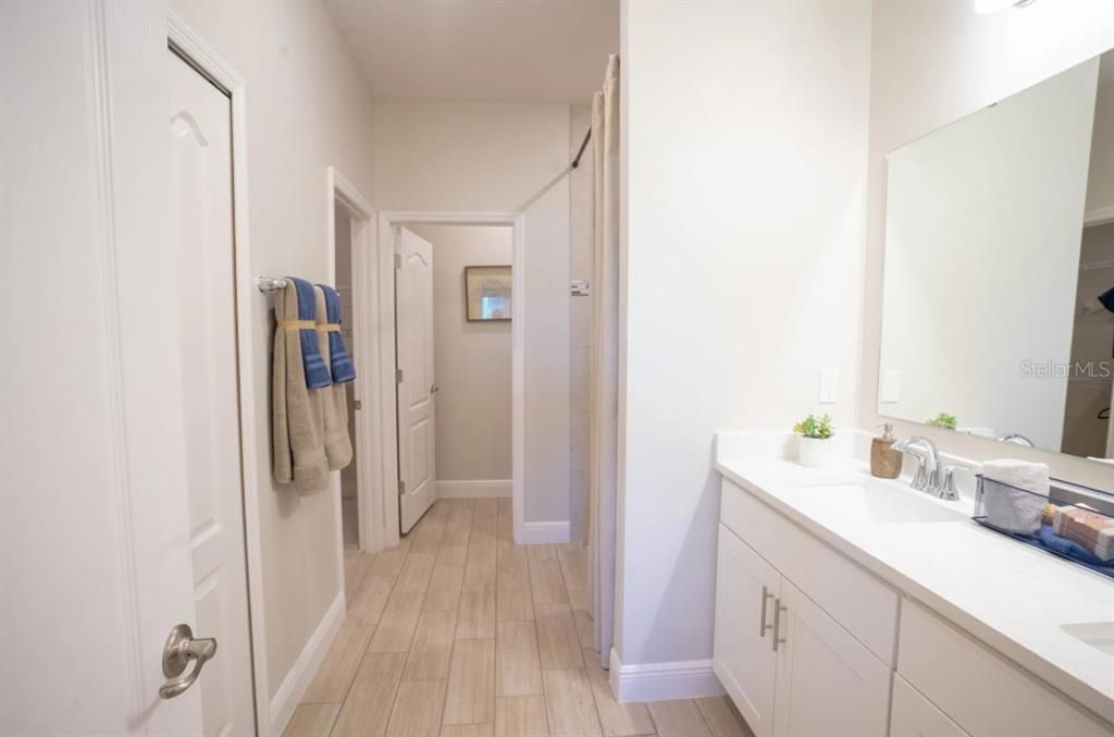 Bathroom, Interior, Wood Texture Flooring