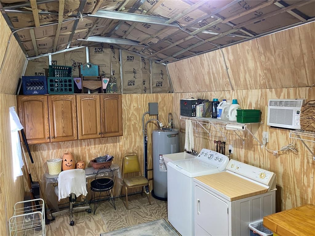 Interior, Washer, Wooden Walls